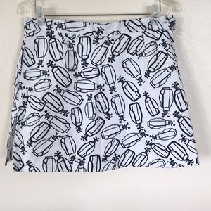 White & Black Golf Skort 10P